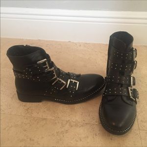 Steve Madden Biker Studded Buckled Boots